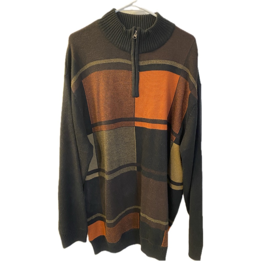 Cellini Collections 1/4 zip 70% acrylic/30% wool sweater, XXL.